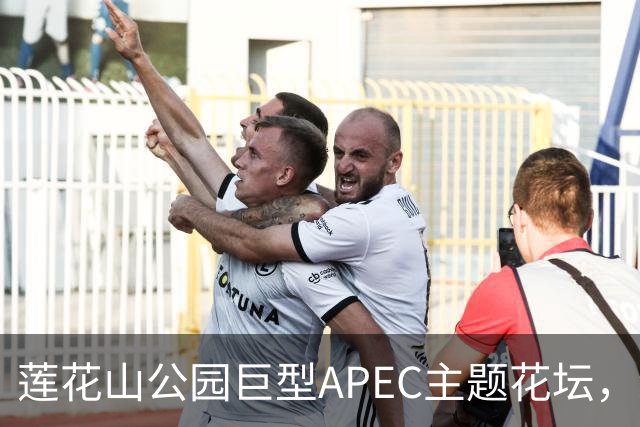 莲花山公园巨型APEC主题花坛，绿雕长达21米